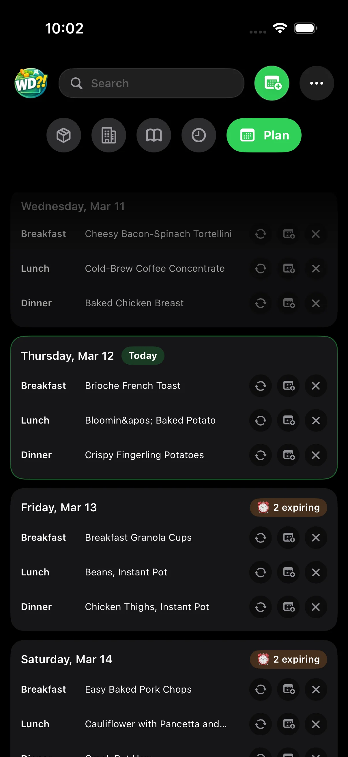 WhatDo Discover screen